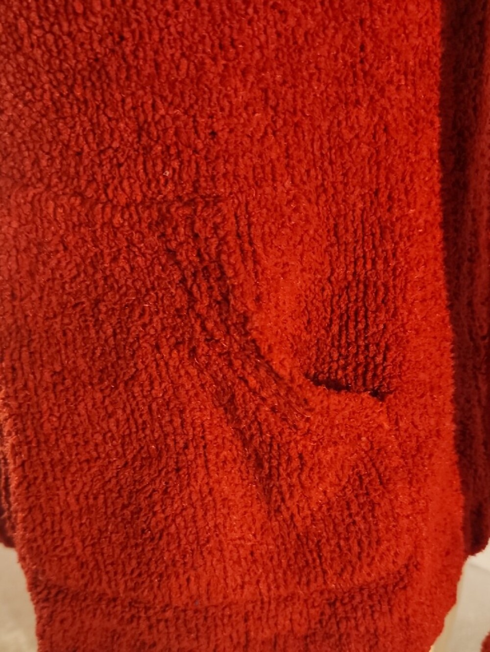 Eddie Bauer Plush Deep Red Teddy Zip-Up Jacket - Picture 3 of 11
